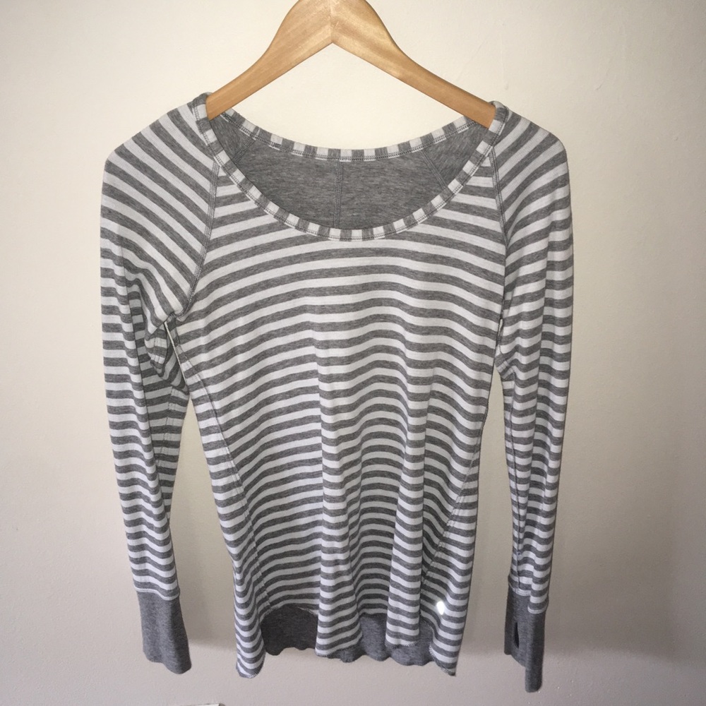 Lululemon cabin tee reversible stripe EUC 6